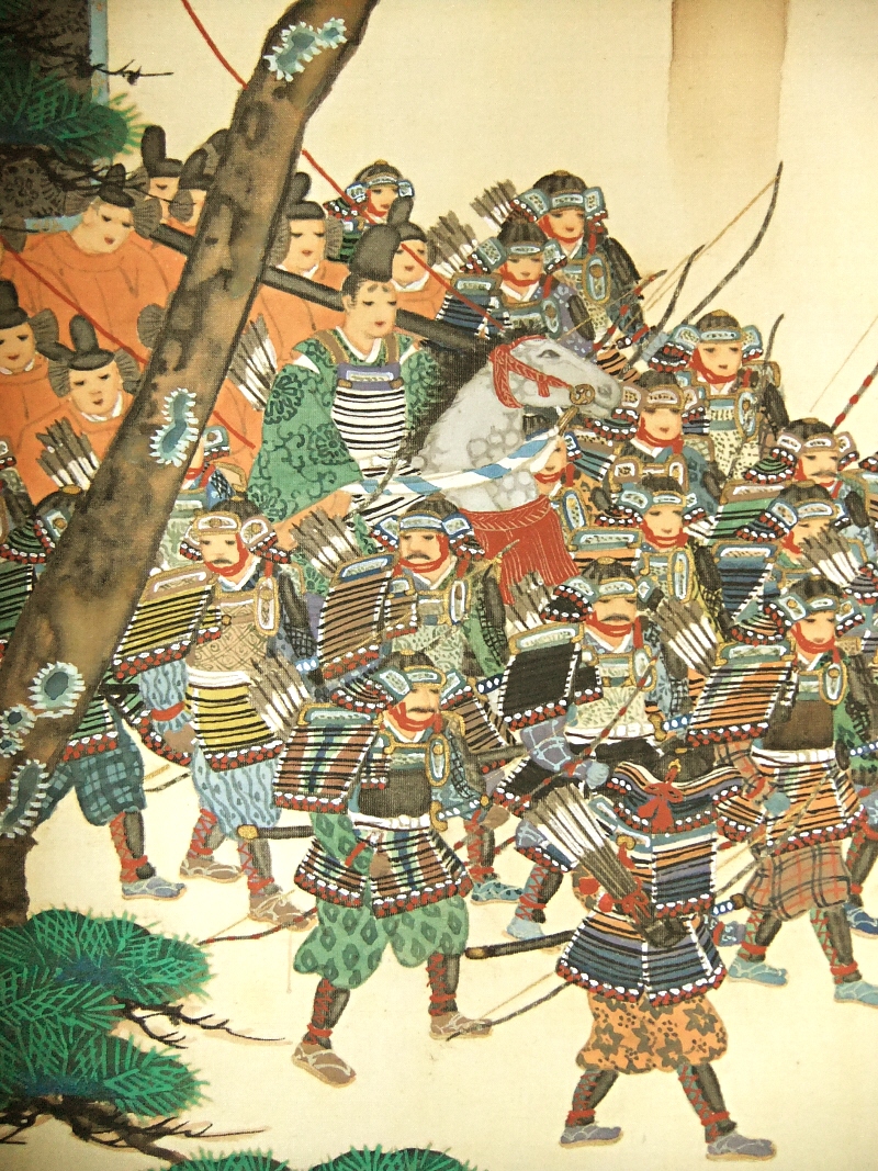 Samurai Commander on a White Horse