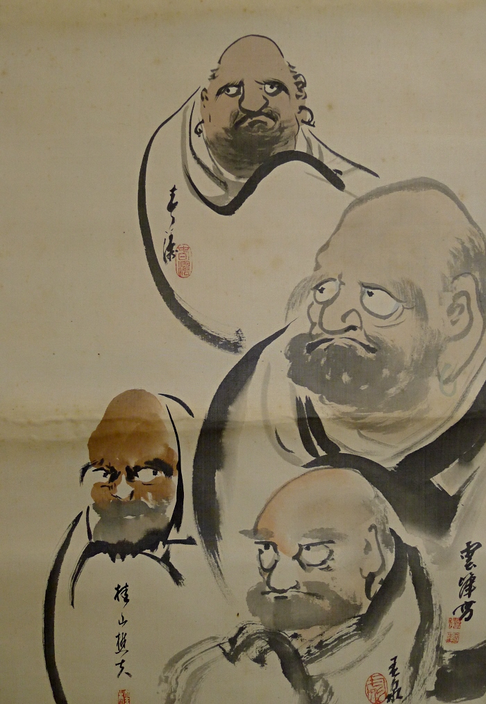 7 Bodhidharmas by 7 Artists