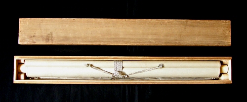 In Wooden Scroll Box