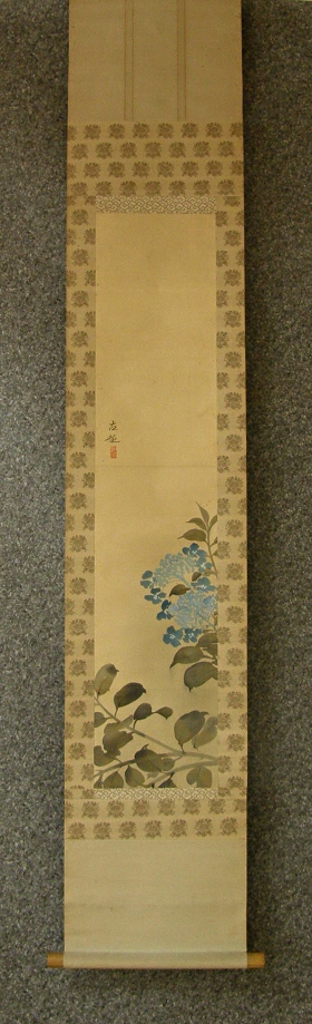 SS-40062 [ Hydrangea ] Japanese Vintage Wall Scroll by