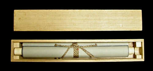 In Wall Scroll Wooden Box