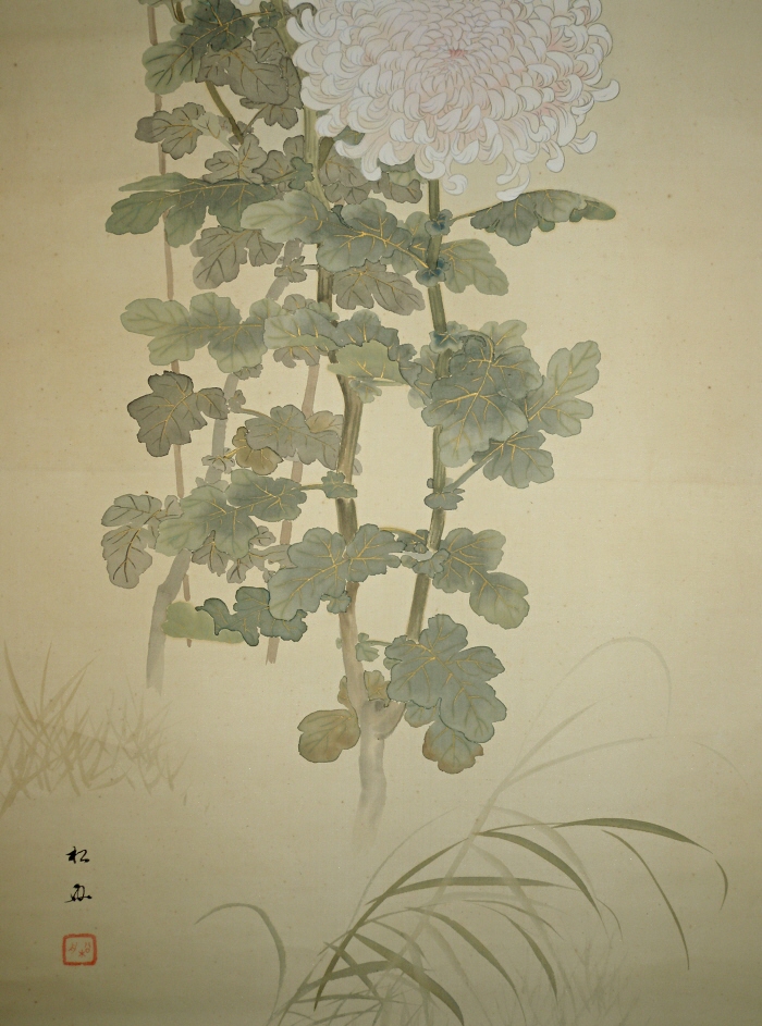 Kiku (Chrysanth) Flowers & Silver Grass (Susuki)