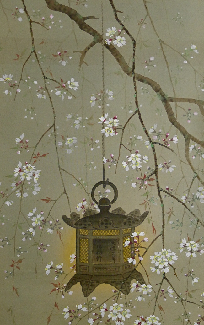 Sakura Blossoms & Tourou Lantern in the Night