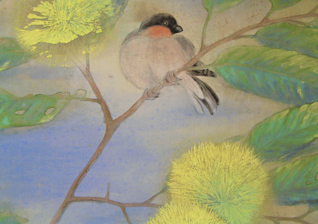 Shrike on a Chestnut Branch