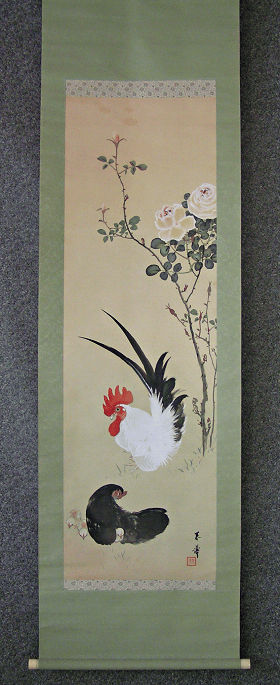 Chicken Family, Rose Flowers