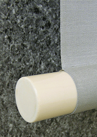 Roller end made of ivory