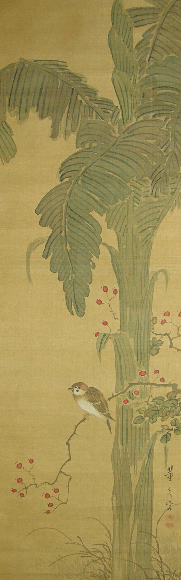 Basho Leaves and Suzume Bird