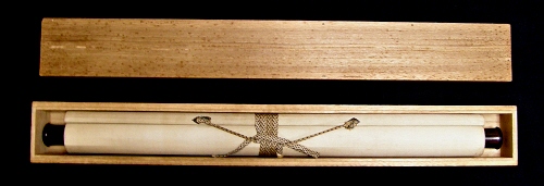 In Wooden Scroll Box