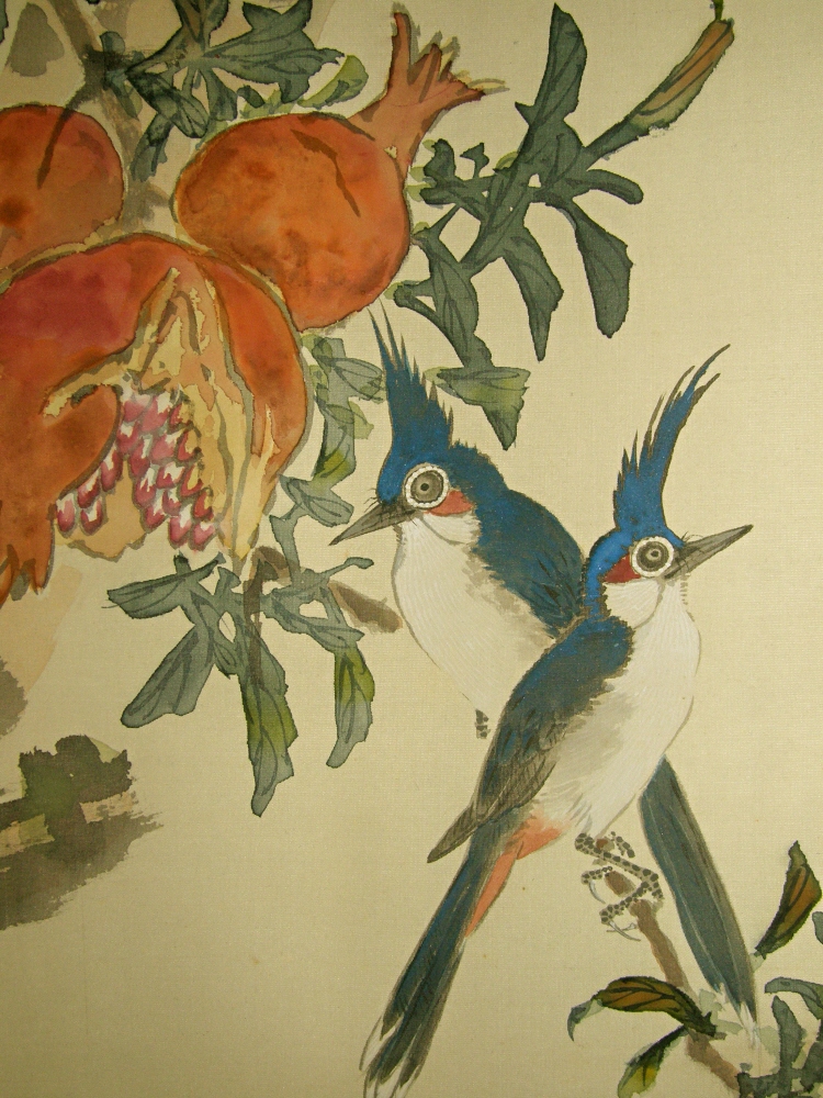 Blue Jays & Ripe Pomegranate Nuts